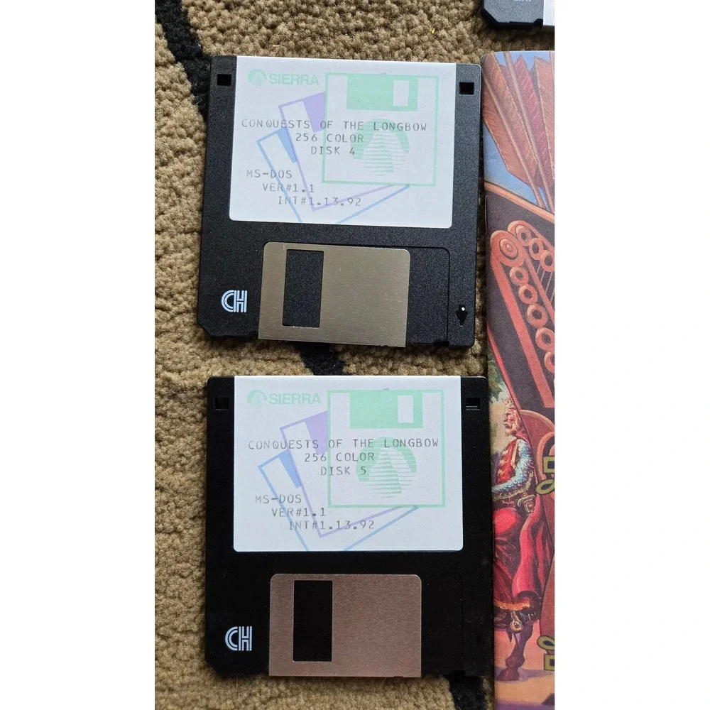 Sierra Conquests of the Longbow Legend of Robin Hood MS-DOS 3.5 Floppy Disk Game